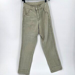 Patagonia 100% Cotton Pale Olive‎ High Rise Jeans Size 26-ish